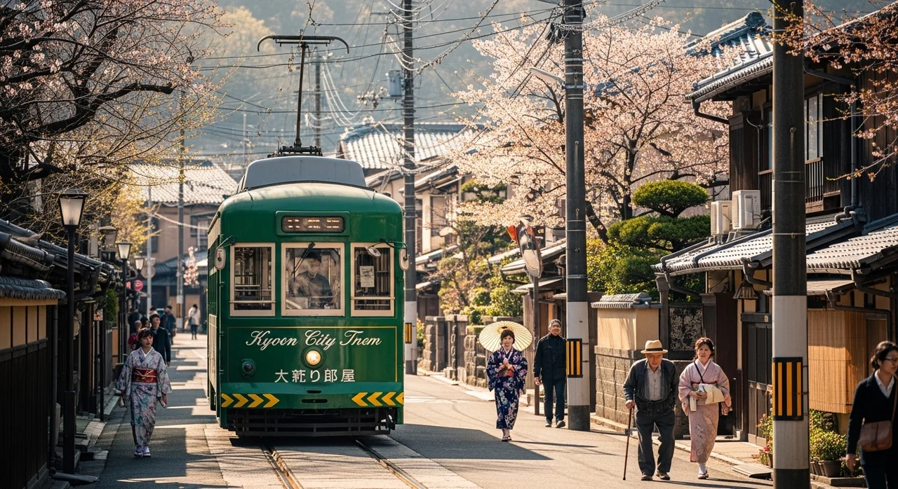 아이와 함께하는 가족 여행: 한카이전차 트램 타기