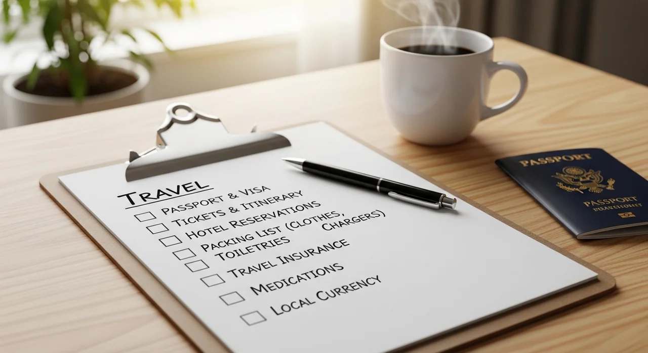 성공적인 여행을 위한 짐 싸기 체크리스트 마무리