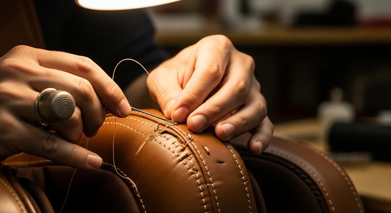 낡은 가죽의 완벽한 변신, 안마의자 천갈이(리폼)